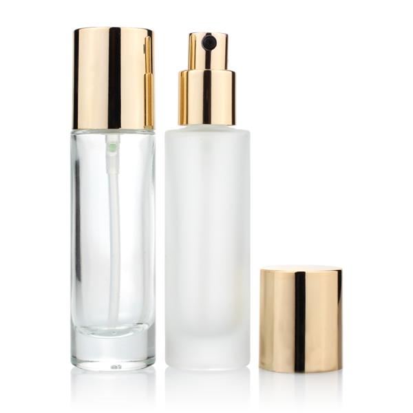 Luxury Cosmetics Packaging 30ml Liquid Foundation Glass Bottle Packaging With Pump