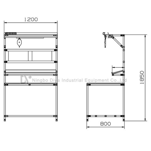 Polished Surface Production Industries Workbench , ESD Safe Workbench Assembly Line