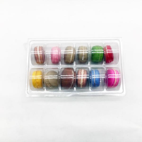 12 cells plastic macaron tray clamshell packaging