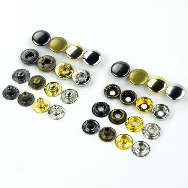 Snap Press Studs Heavy Duty Hardness Metal Button Snaps Gold ODM