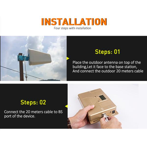 Dual Band 1800/2100MHz 2G/3G/4G Signal Booster with LCD Display