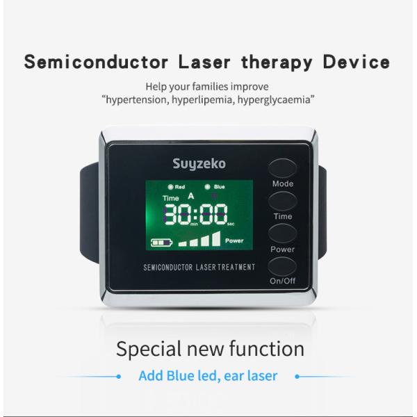 650nm LLLT Low Level Laser Therapy Watch Portable Laser Therapy Device For Diabetes Cure / Blood Fat Decrease