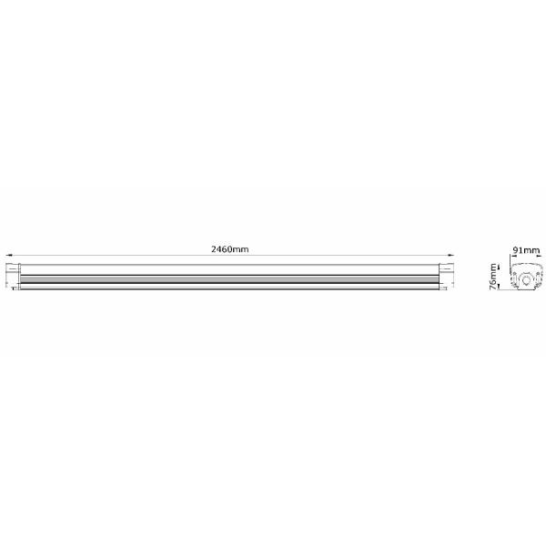 DLC TUV CE Linear Batten Ip66 60w Led Tri Proof Light