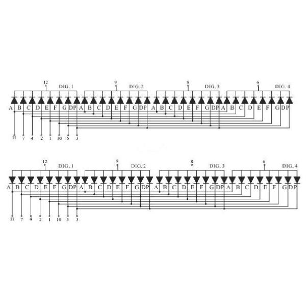 Indoor 0.28" Four Digits LED Display Board with Red Tube Chip Color