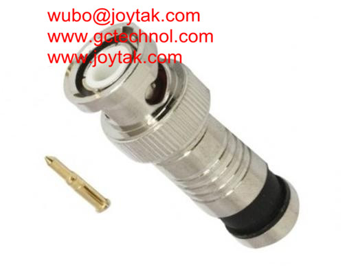 BNC male Coaxial Connector BNC Compression Type 50ohm for RG6U coax cable 