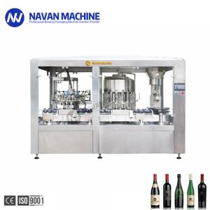 Quality Automatic Beverage Nitrogen Injection Wine Filling And Corking Monoblock Bottling Filling Machine for sale