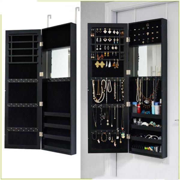 Buy Bedroom Solid Wood 122x37x9.5cm Wall Mirror Jewelry Cabinet at wholesale prices