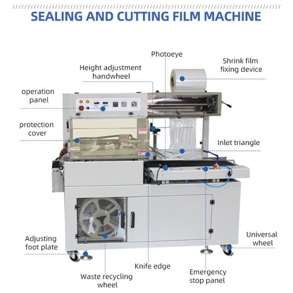 Construction Works Automatic L Type Shrink Wrapping Machine for Carton Paper Box Food