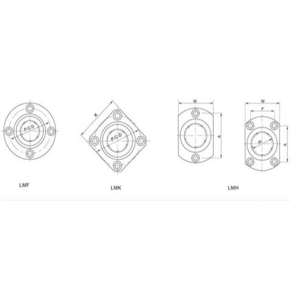 Closed Type Square Flange LMK Linear Bearing And Guideway