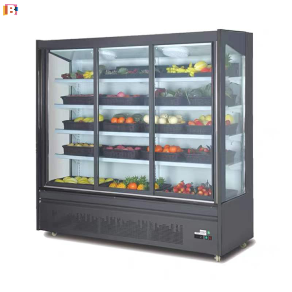 Open Vertical Multideck Display Fridge OEM Refrigerated Showcase