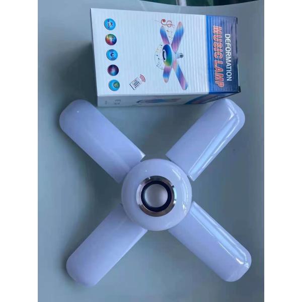 Creative Blue Tooth Music LED Ceiling Panel Lights Four Leaves E27