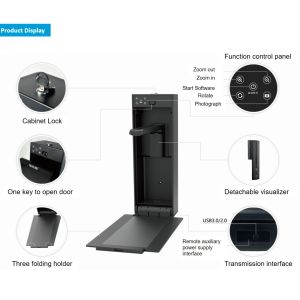 12MP Visualizer Document Camera , USB Classroom Visual Presenter