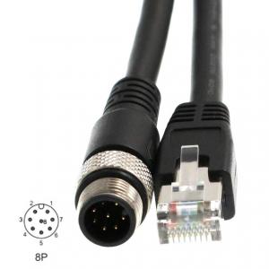 China ROHS Cat6 Industrial Ethernet Cable M12 D Code 8 Pin To RJ45 For Fieldbus Sensor on sale