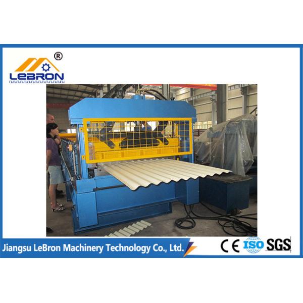 Blue Color Corrugated Sheet Roller Customized Profile Long Service Time