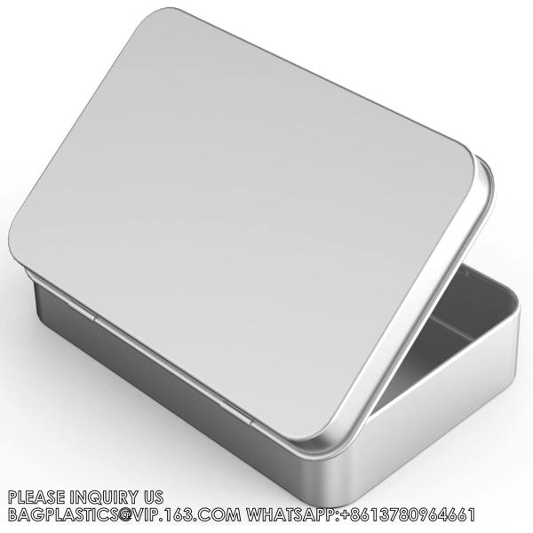 Tin Box Containers 3.7 X 2.4 X 0.8 Inch Metal Tins Storage Box, For Home Storage, Outdoor Active Storage
