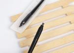 Black Microblading Eyebrow Tool / Disposable Manual Pen With Brush