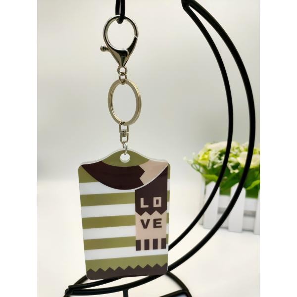 Card Holder Custom Shape Acrylic Keychains Letters Printed OPP Bag Packed