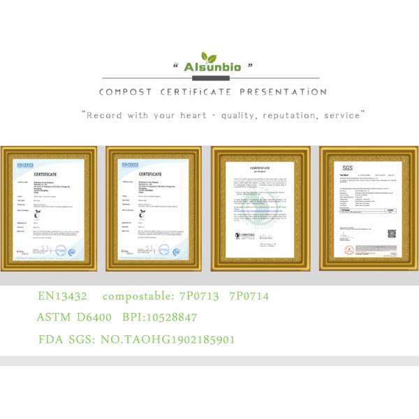 Corn Starch Cellulose Compostable T Shirt Bags For Supermarket Packaging