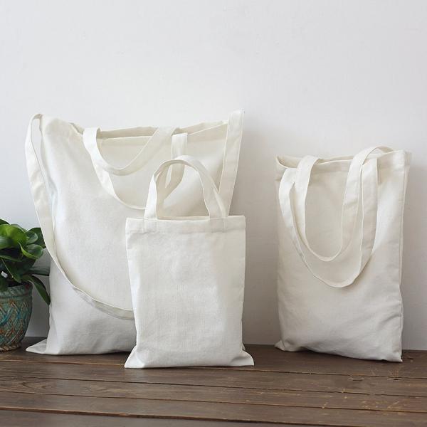 Buy Custom printed tote canvas personalize LOGO black/ white / creamy white bags at wholesale prices