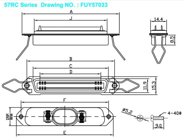 Female 24 Pin Centronics Connector