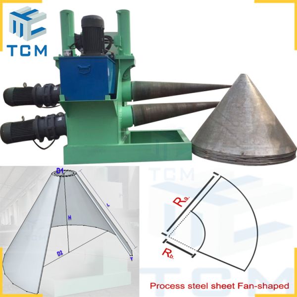 Conical Tank Caps And Conical Dish Head Steel Cone Hydraulic Bending Machine Cone Roller