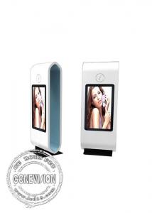 China Dual Screen Interactive Multi Touch Kiosk Digital Signage Ultra Thin White Frame on sale