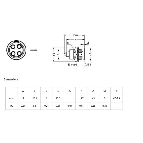 3pin Lemo B Series Connector FGG Male And EGG Fixed Socket