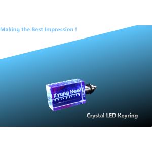 crystal led keyring/CRYSTAL LED KEYCHAIN/crystal rectangle keyring/LED KEY CHAIN