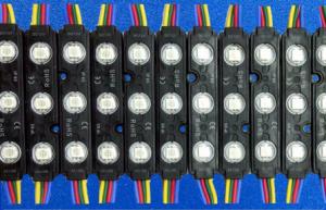 China High Brightness 3 Chips Led Module SMD 5050 / RGB LED Module Waterproof With Lens on sale