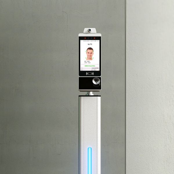 Face Recognition Wall Mounted Breathalyser Machine Silvery For Enterprise
