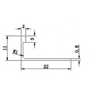 Quality L Shape 10mm Tile Edge Trim for sale