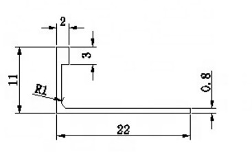 L Shape 10mm Tile Edge Trim