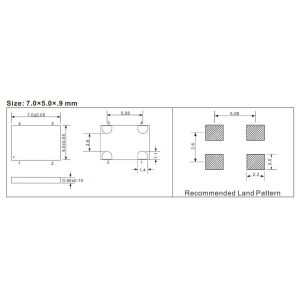 SJK8009 7050 Low Power MEMS Oscillator With 115 To 137MHz SOT23-5 Package -40~