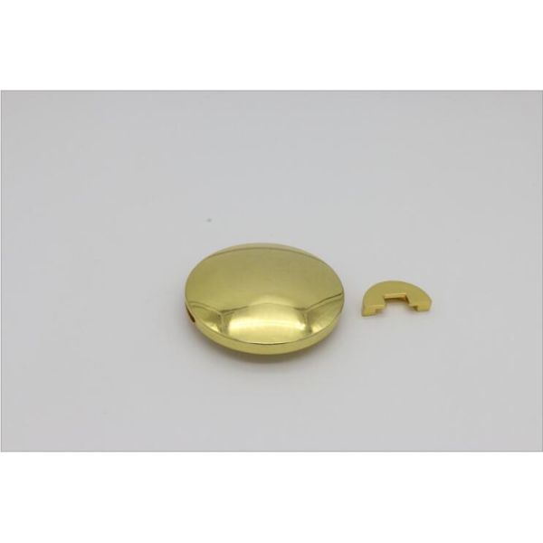 High end shiny gold quality zinc alloy round ring clip turn lock for handbag