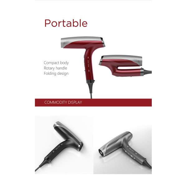 Styling Tools Electric Hair Dryer Negative Ionic Blow 1800W Portable