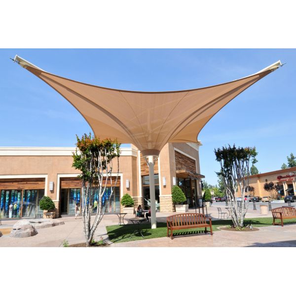 PTFE Architectural Fabric Tent Shade Shed Tensile Membrane Structure For Landscape