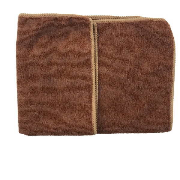 Warp Knitting Brown Microfiber Fabric 40x40 Piped 80% Polyester