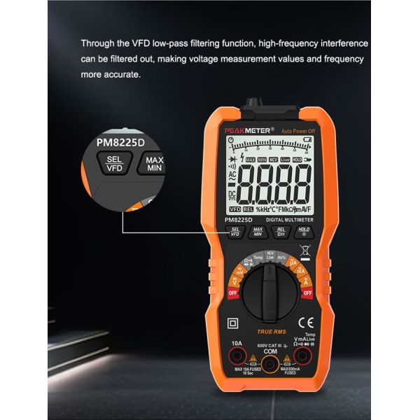 Handheld Digital Multimeter REL VFD Measurement AC DC Voltmeter MAX MIN Value Electric Instrument