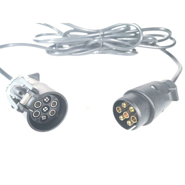 European Type Trailer Cable 7 Pole Socket To 7 Pole Plug Straight System