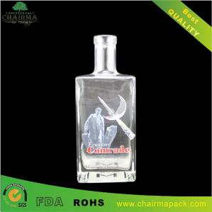 China Decal Square Glass Bottle for Vodka,liquor,etc on sale