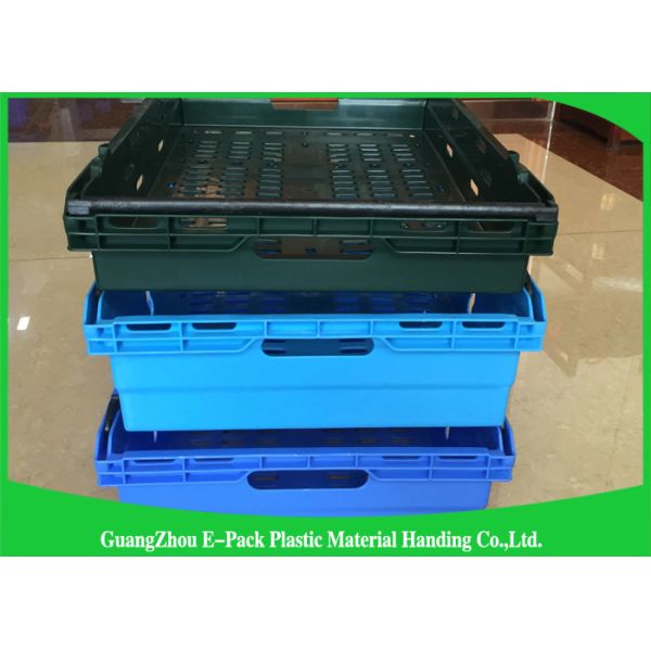 Household Plastic Food Crates Foldable Folding Solid For Fruit And Vegetable