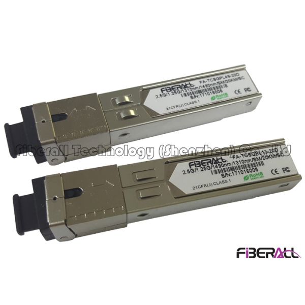 Class B+ GPON OLT SFP Module Single Mode Optical Transceiver Single Fiber SC 20KM