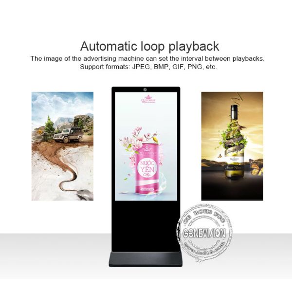 450nits 49 Inch Face Recognition Floor Stand Digital Signage