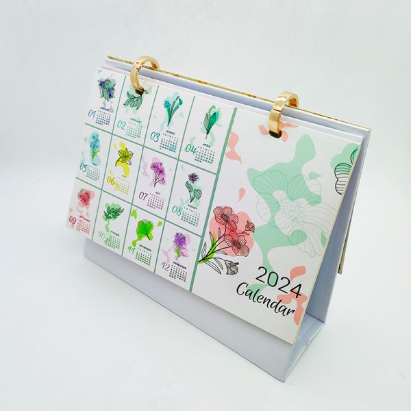 8 Inch Blank Sublimation Calendar With 15 Pages Removable Loose-Leaf Office Calendar Notebook DIY Desktop Decoration