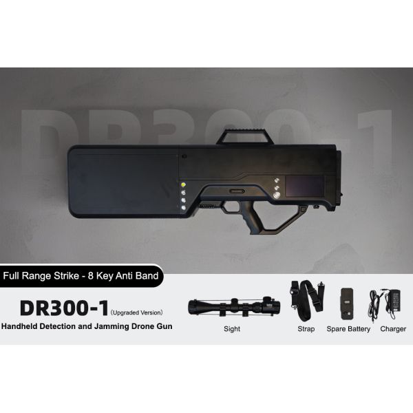 High Power 8 band drone gun detector system with 2km long range uav defense