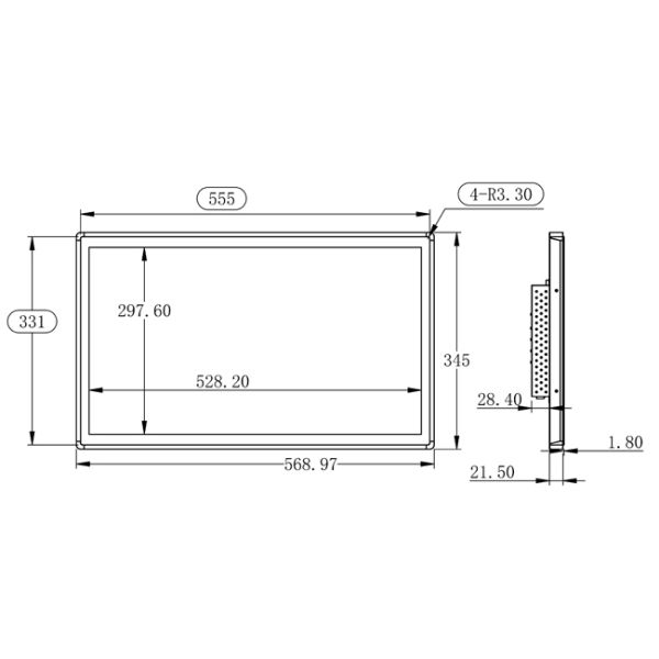 ZXTLCD 23.8 Inch Capacitive Screen External Embedded Terminal Android Industrial Resistive Touch Display All-in-One