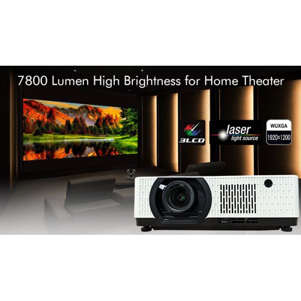 7800 Lumens High Brightness Laser Projector WUXGA Resolution Easy Installation For Home Theater