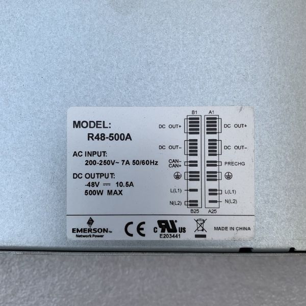 Vertiv Power Supply Emerson Rectifier Module R48-500 R48-500A 10A 48V 500W Telecom Power