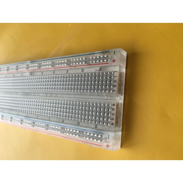 830 Point Full Size Transparent Breadboard for prototyping to Develop DIY Solderless Test Board