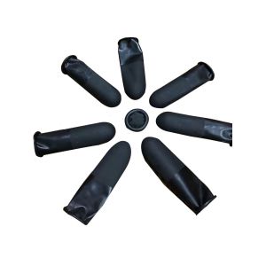 Static Dissipative ESD Finger Cots Powder Free Fingertip Textured Surface